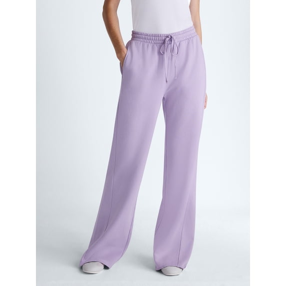 Scoop Women’s and Women's Plus Mineral Washed Fleece Flare Leg Sweatpants, Sizes XS-4X