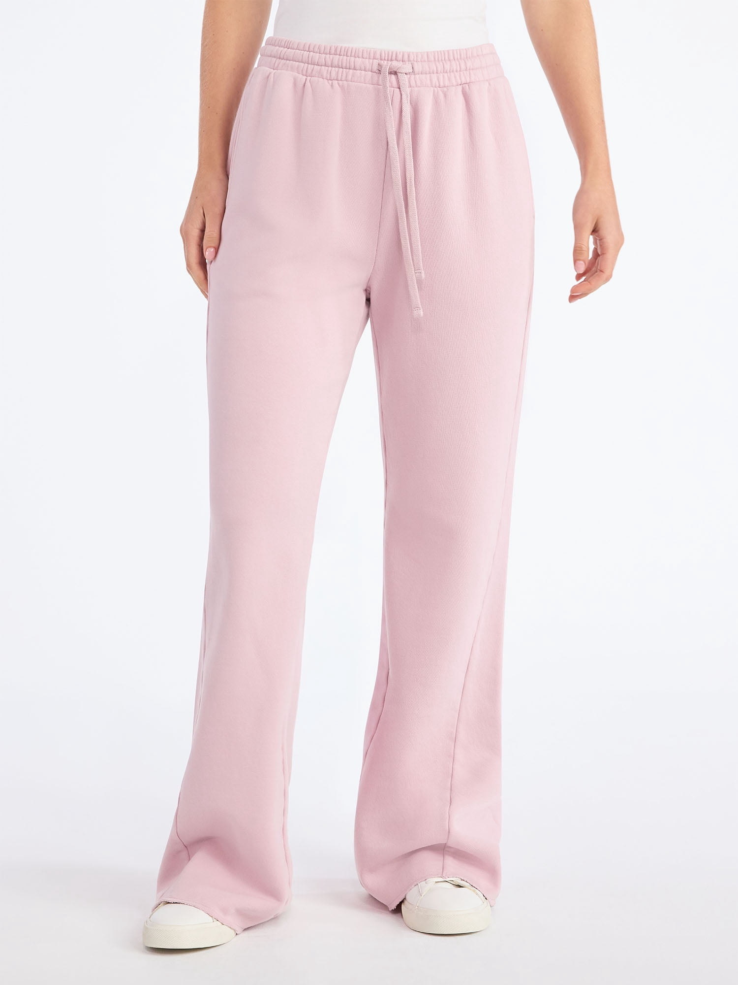 Scoop Women’s and Women's Plus Mineral Washed Fleece Flare Leg Sweatpants, Sizes XS-4X