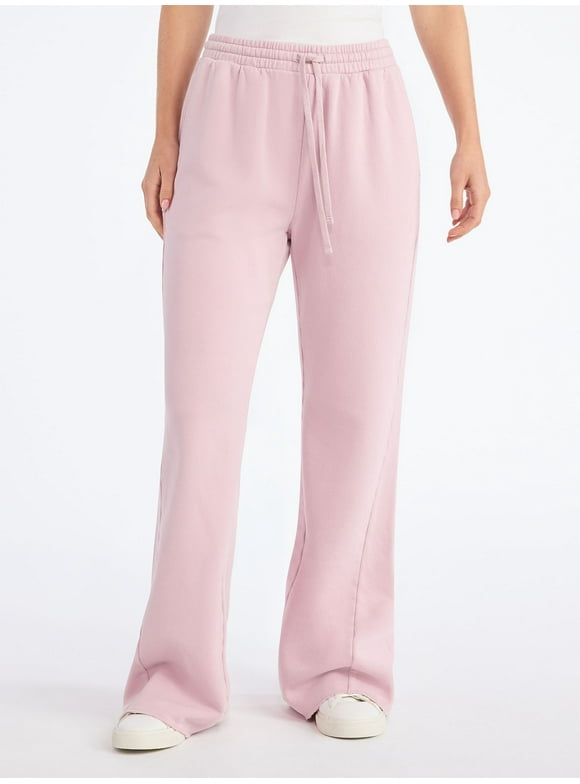 Women’s Mineral Washed Fleece Flare Leg Sweatpants, Sizes XS-XXL