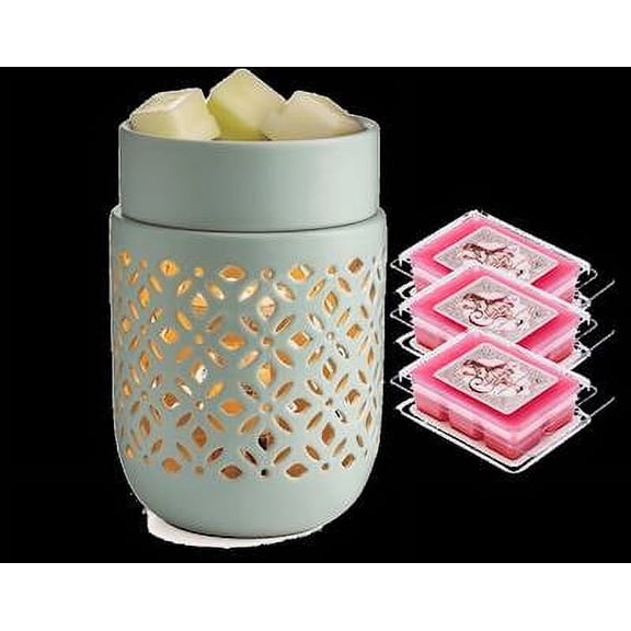 SOFT MINT  Illumination Fragrance Warmer Gift Set with 3 Courtneys Wax Melts - BABY-POWDER