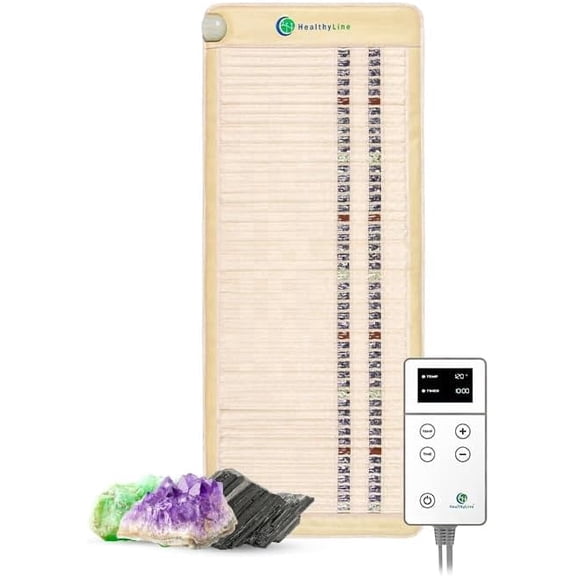 HealthyLine Far Infrared Gemstone Heating Mat for Back, 60 x 24