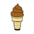 thumbnail image 1 of SOFT SERVE ICE CREAM CHOCOLATE Concession Decal cone, 1 of 1