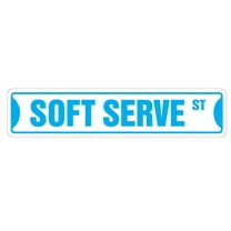 SOFT SERVE Street Sign ice cream shop lover cone | Indoor/Outdoor |  18" Wide