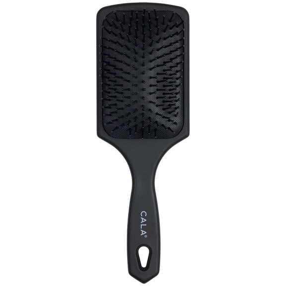 SOFT TOUCH PADDLE HAIR BRUSH (BLACK)