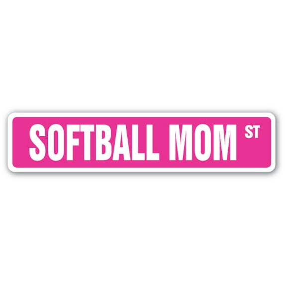 SOFTBALL MOM Street Sign bat mitt glove baseball coach | Indoor/Outdoor | 36" Wide