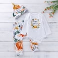 thumbnail image 1 of SOFTCCLO Baby Girl Halloween Outfit Long Sleeve Romper Pants Hat Comfortable Casual 3 Piece Sets Size 0-3M, 1 of 9