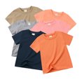 thumbnail image 1 of SOFTCCLO Boys T shirts Short Sleeve Crewneck Solid Color Tops With Pocket Casual Comfortable Kids T Shirts 3-4Y, 1 of 5