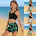 thumbnail image 1 of SOFTCCLO Girls Swimsuit 2 Piece Cute Floral Print Tankini Top Swim Shorts Toddler Kids Beach Pool Party Wear Kids Swimwear Size 12-13Y, 1 of 6
