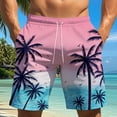 thumbnail image 1 of SOFTCCLO Mens Swim Trunks Casual 9 Inch Bathing Suit Lightweight Summer Beach Surfing Holiday Board Shorts Swimwear for Men Pink M, 1 of 4