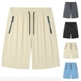 thumbnail image 1 of SOFTCCLO Running Shorts for Women Solid Color 5 Inch Casual Shorts Loose Running Ice Silk Athletic Womens Shorts Black L, 1 of 4