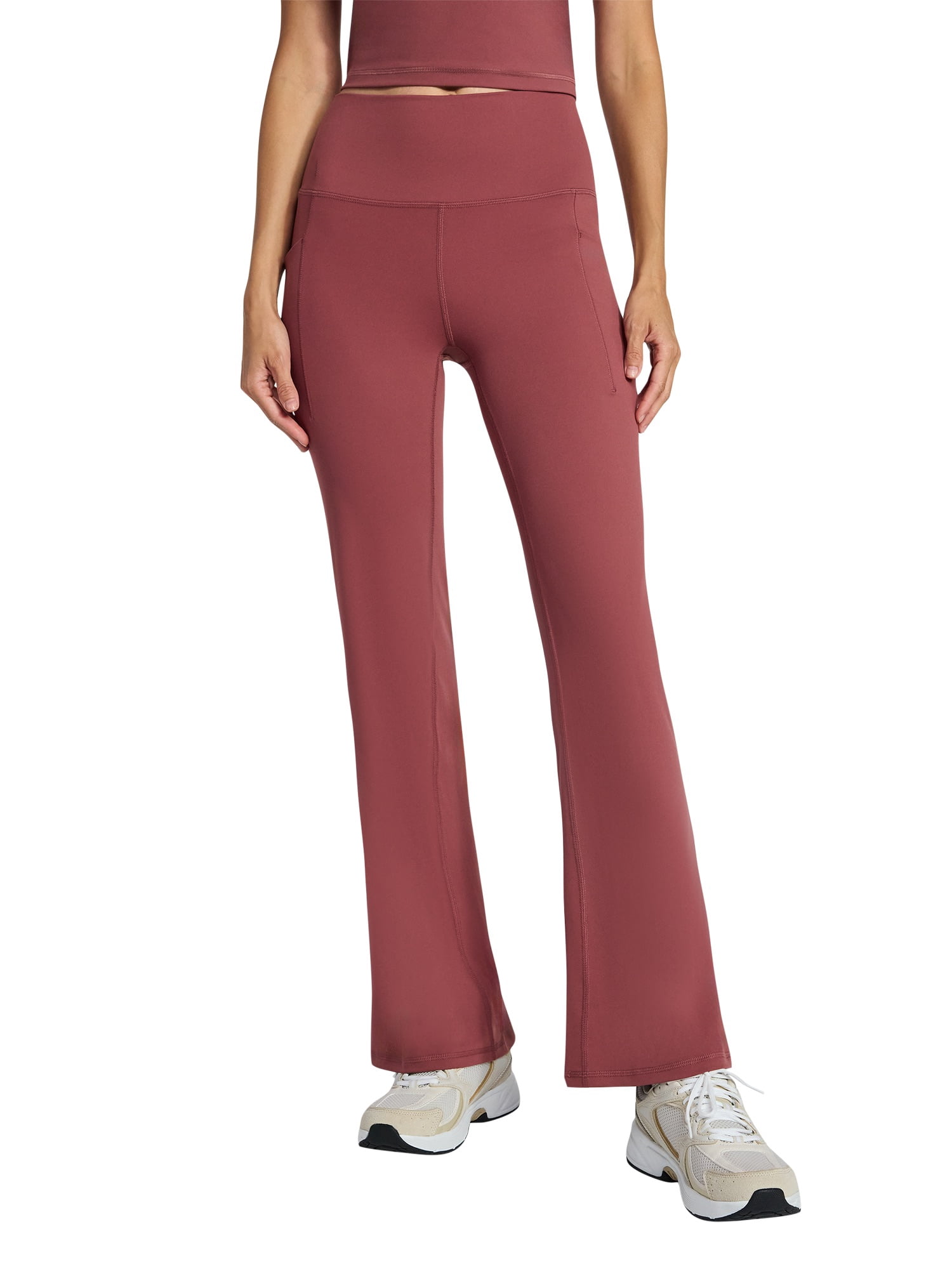 Avia Women's and Women's Plus SoftSculpt Flare Leggings with Pockets, Sizes XS-4X