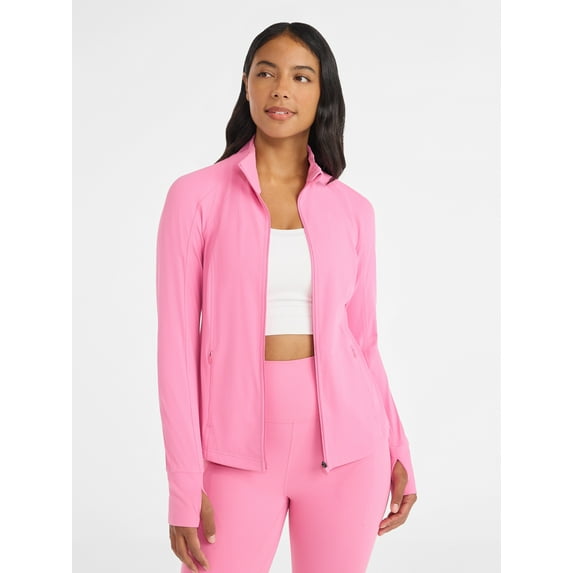 Avia Women's and Women's Plus SoftSculpt Zip Up Active Jacket, Sizes XS-4X