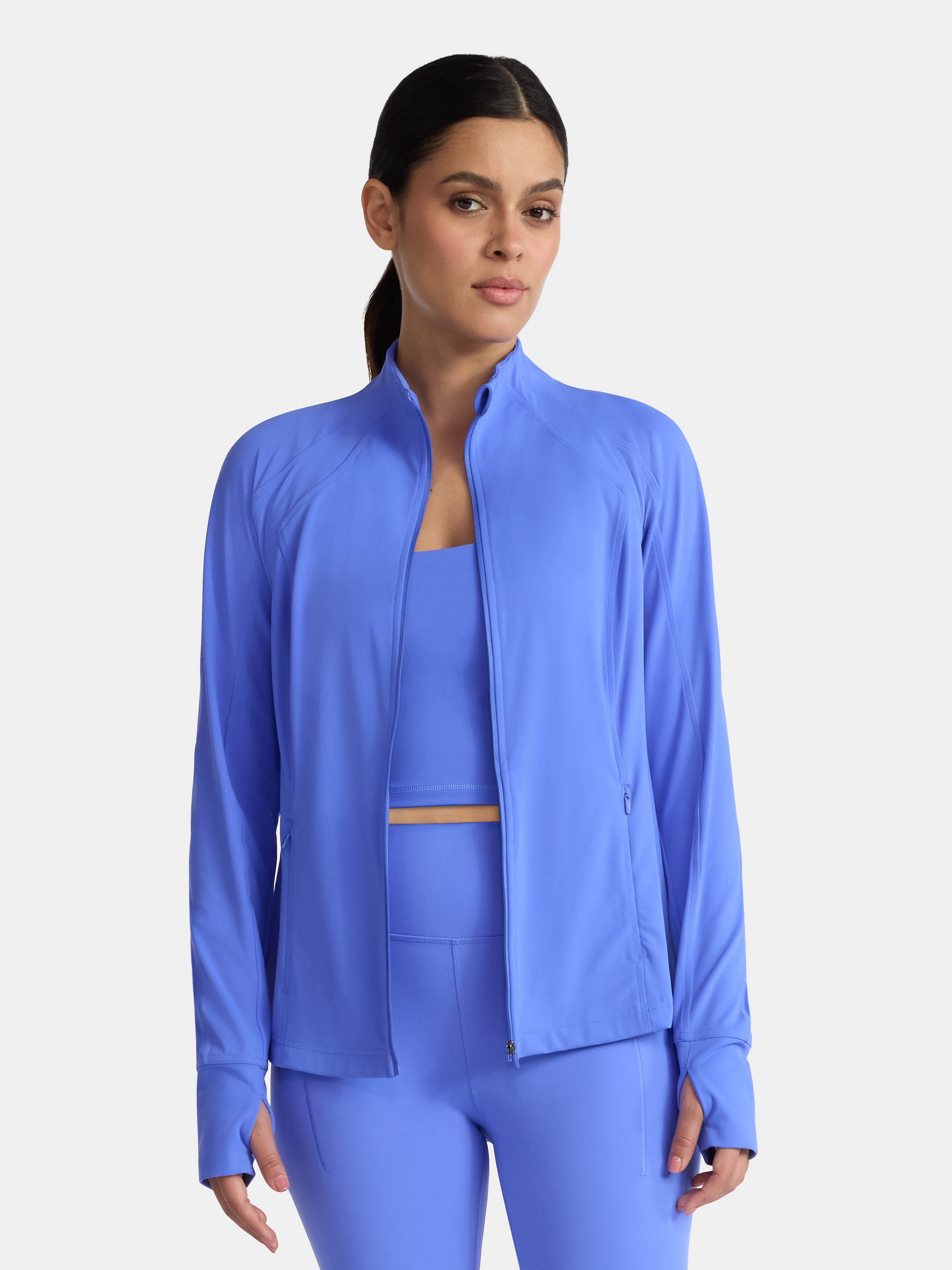 Avia Women's and Women's Plus SoftSculpt Zip Up Active Jacket