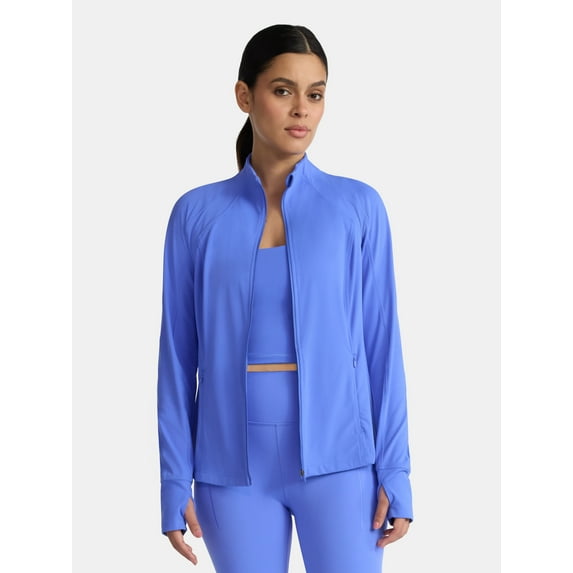 Avia Women's and Women's Plus SoftSculpt Zip Up Active Jacket, Sizes XS-4X