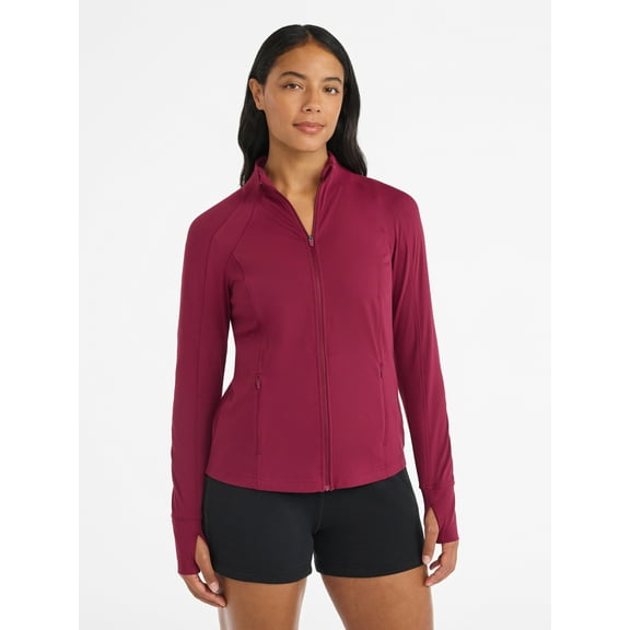 Avia Women's and Women's Plus SoftSculpt Zip Up Active Jacket, Sizes XS-4X