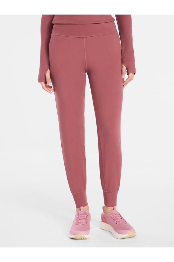 Women's and Women's Plus SoftSculpt High-Rise Joggers with Side Pockets, 28" Inseam, Sizes XS-4X