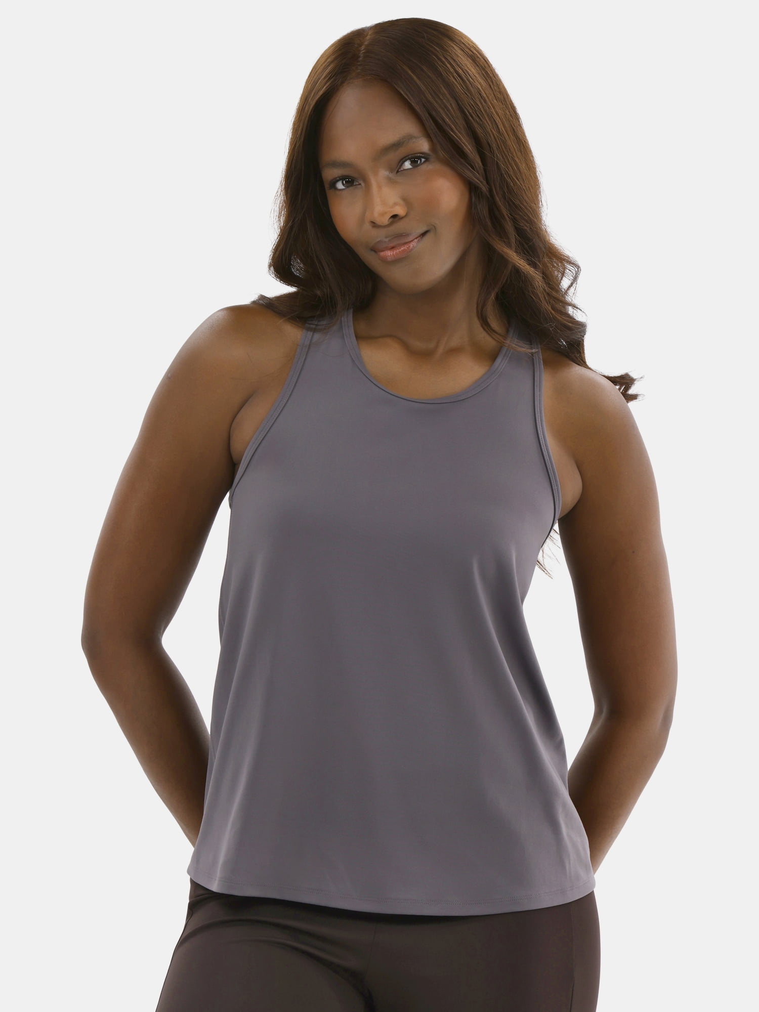 Avia Women's SoftSculpt Relaxed Racerback Tank Top with UPF 50, Sizes XS-XXXL