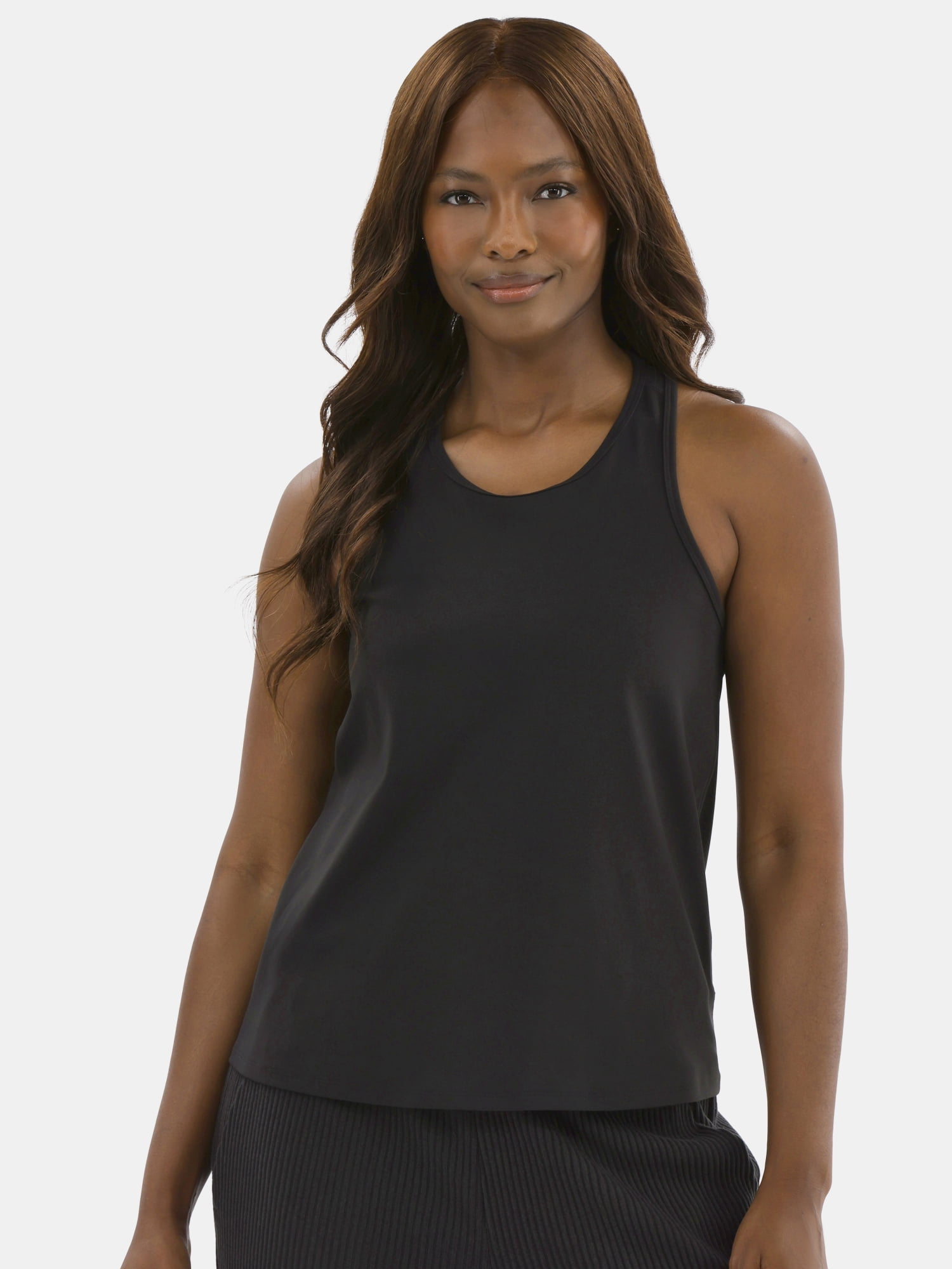 Avia Women's SoftSculpt Relaxed Racerback Tank Top with UPF 50, Sizes XS-XXXL