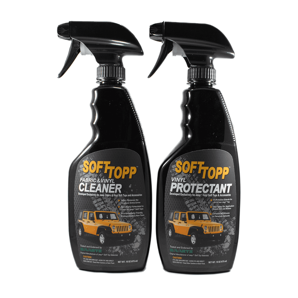 SOFTTOPP (by RAGGTOPP) SUV Soft Top Jeep Vinyl Top Cleaner & Protectant Kit - Pack of 2