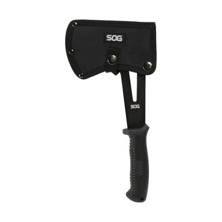 SOG 1lb Steel Camp Axe with Rubber Handle, 11", Sheath Included