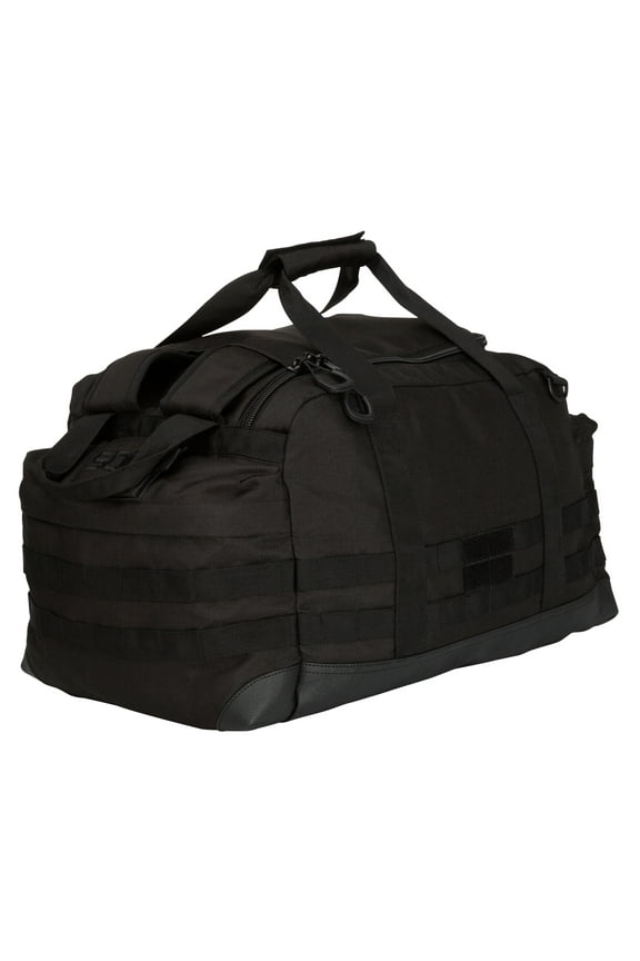 Duffel Bag for Men with Adjustable Straps and Travel Pouch, 5 inch, Black