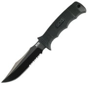 SOG Black Glass Reinforced Nylon GRN Seal Pup Elite Fixed Blade AUS-8 Stainless Knife Knives