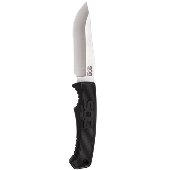 SOG - Field Knife - with 4" Fixed Satin Finish Blade and Black Sheath