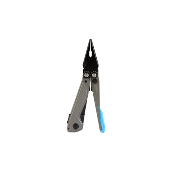 SOG Knives SOG Flash MT Urban Gray and Cyan Multitool 7 Tools 2.4in Black Clip Point SOG29550241