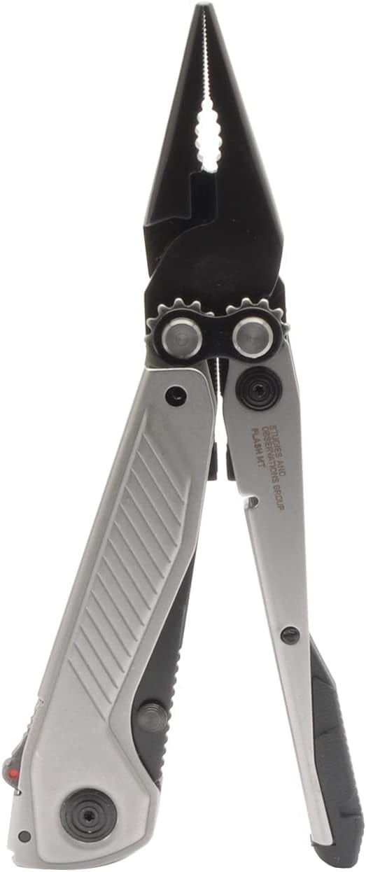 SOG Flash MT Multi-Tool EDC CRYO D2 Steel Pocket Size 7 Tools Silver/Black