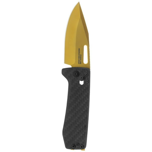 SOG Knives Black Carbon Fiber and Gold Ultra XR S35VN Stainless Pocket Knife