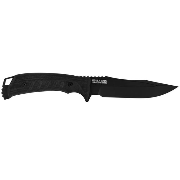 SOG Knives Pillar UF1003-BX textured Black Linen Micarta CPM-S35VN Steel Fixed Blade Knife