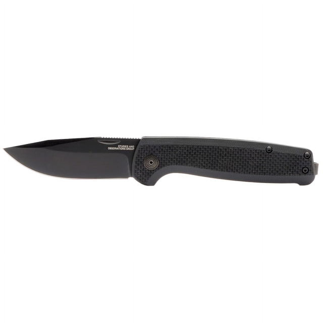 SOG Terminus SJ Pocket Knife 2.9" Drop Point D2 Titanium Nitride Blade G-10 Handle Black