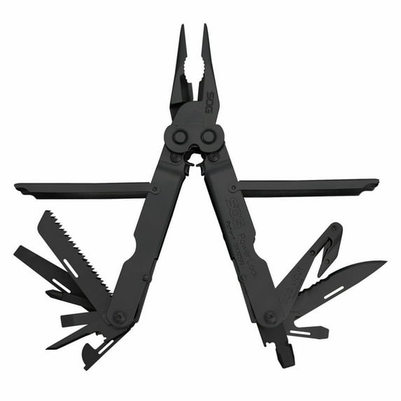 SOG Powerlock Stainless Steel V Cutter 18 Tool Multi Tool Pliers, Black