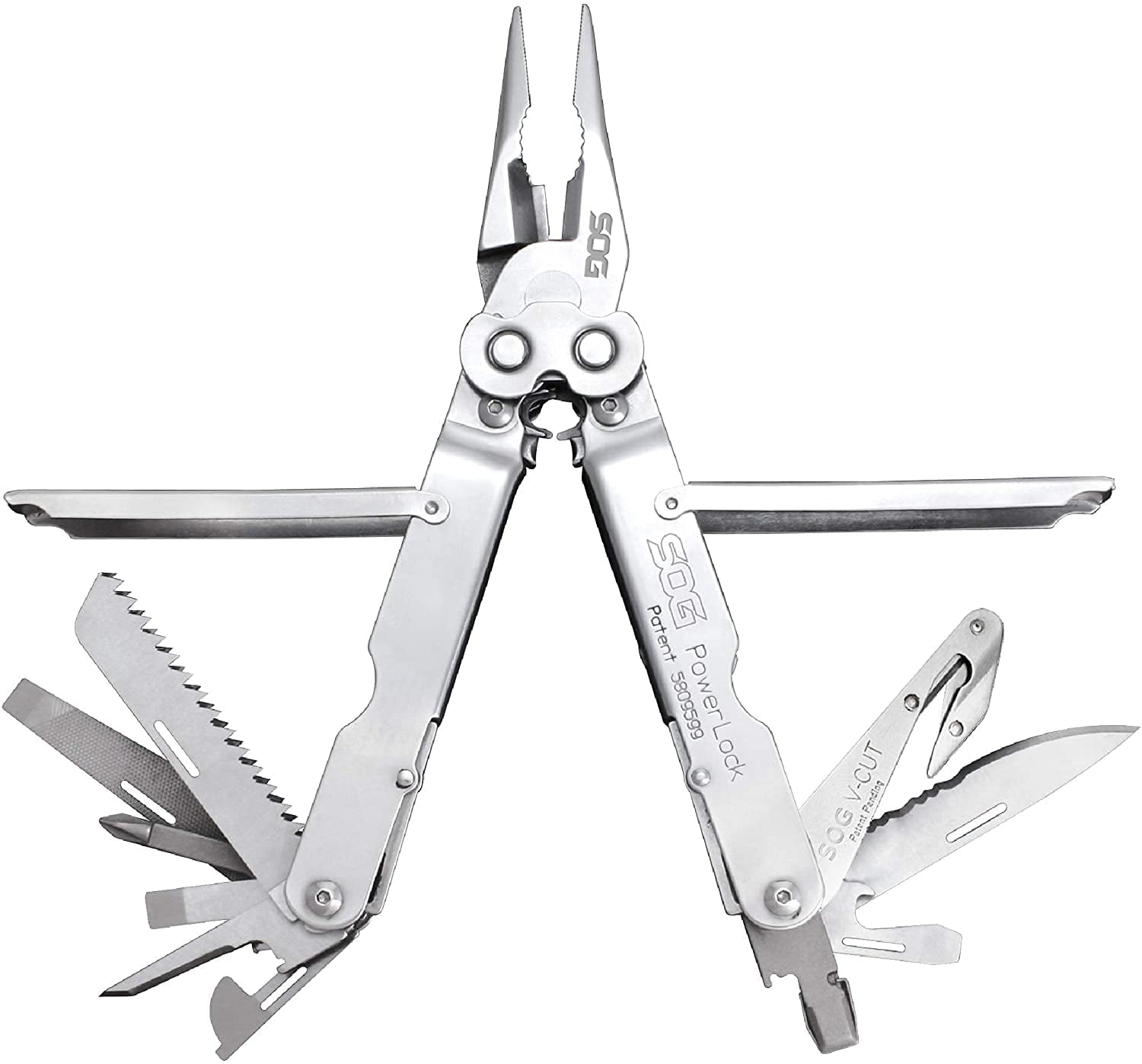 SOG S62N-CP POWERLOCK MULTI-TOOL WITH V-CUTTER (SILVER) CA2