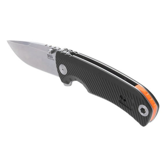 SOG Tellus ATK Black + Blaze Orange Stainless Folding Knife