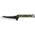 thumbnail image 1 of SOG Terragrip Fixed Blade Knife 6.7" Spine Serrated Drop Point 420 Black Blade TPR Overmold Handle Black/Green, 1 of 4