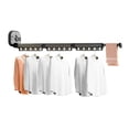 thumbnail image 1 of SOGA 127.5cm Wall-Mounted Clothing Dry Rack Retractable Space-Saving Foldable Hanger, 1 of 3