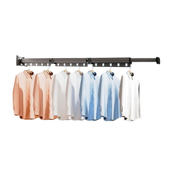SOGA 127.5cm Wall-Mounted Clothes Drying Rack  Foldable Hanger for Indoor & Outdoor Laundry, Space-Saving Drying Solution