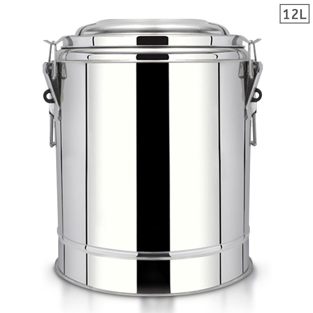 SOGA 12L Stainless Steel Insulated Stock Pot Hot & Cold Beverage ...