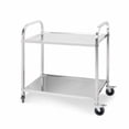 thumbnail image 1 of SOGA 2-Tier Stainless Steel Kitchen & Dining Food Cart – Medium Utility Trolley for Restaurants, Catering, and Home Use, 1 of 8