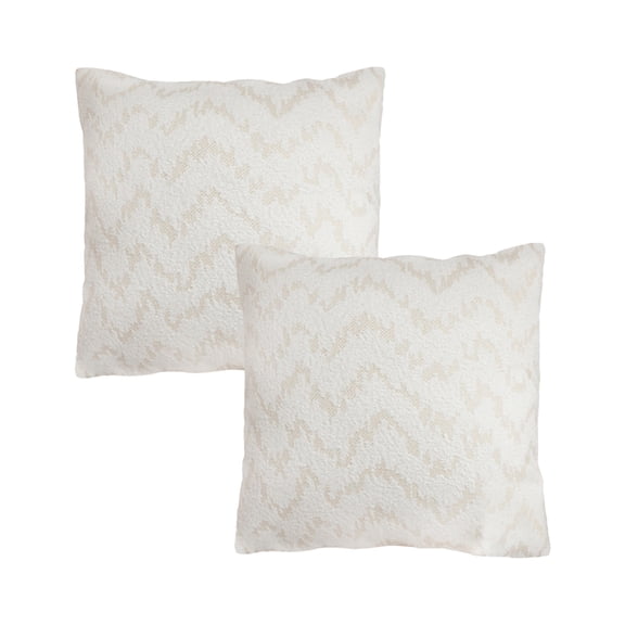 SOGA 2X 17.7 inches Cream Chevron Embroidered Decorative Pillowcases