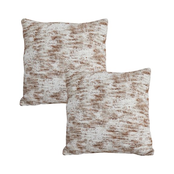 SOGA 2X 17.7 inches Faux Fur Decorative Geometric Pillowcases Gold