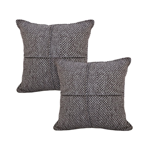 SOGA 2X 17.7 inches Urban Weave Charcoal Tweed Decorative Pillowcases