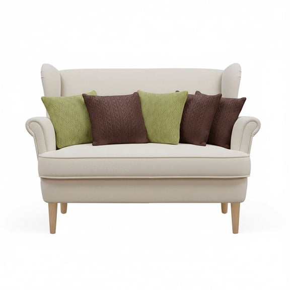 SOGA 5PC 3x 45cm Cable Knit Luxury & 2x Sage Green Cable Knit Pillow Covers  Cozy Decorative Set for Sofa & Bed