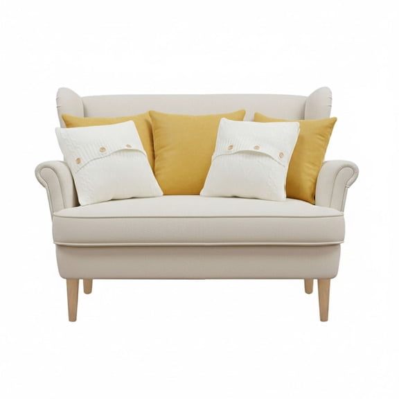 SOGA 5PC Golden Yellow Velvet & Knit Comfort Pillow Covers for Stylish Sofa Dcor