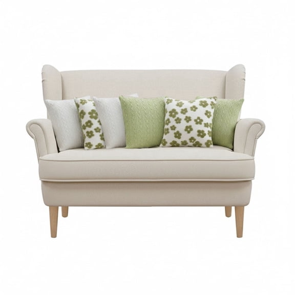 SOGA 6PC 2x 17.7in Garden Bloom Delight, 2x Cable Knit Pure & 2x Cable Knit Fresh Pillow Covers