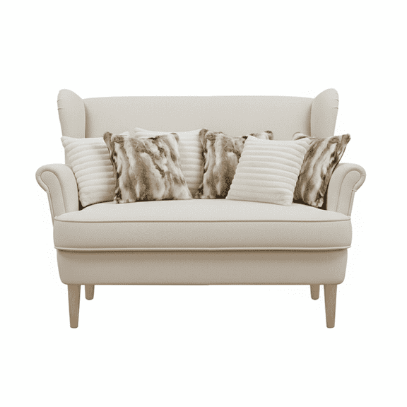 SOGA 6PC 45cm Mixed Faux Fur Luxury & Elegant White Textured Pillow Cover Set Decorative Cushions for Sofa and Bed