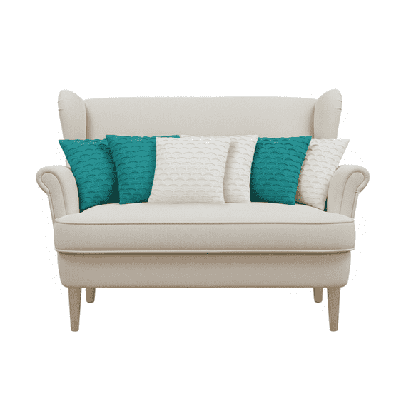 SOGA 6PC Scalloped Wave Pillow Cover Set  3 Teal Green & 3 Pure White Decorative Pillowcases for Sofa and Bed
