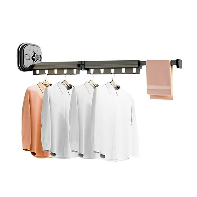 SOGA 93.2cm WallMounted Clothing Dry Rack Retractable SpaceSaving