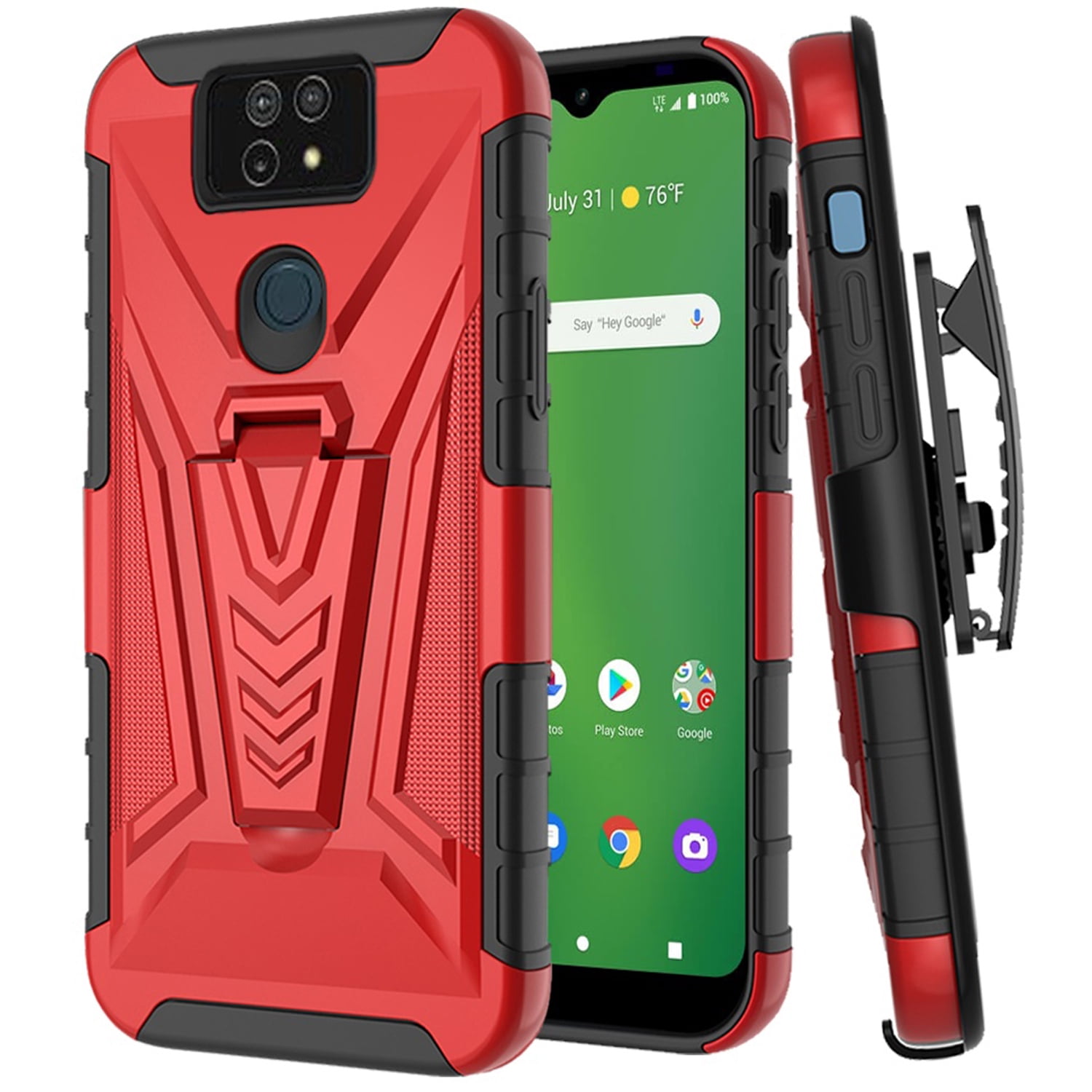 SOGA Compatible for Cricket Ovation 2 / AT&T Maestro Max Case with Belt ...
